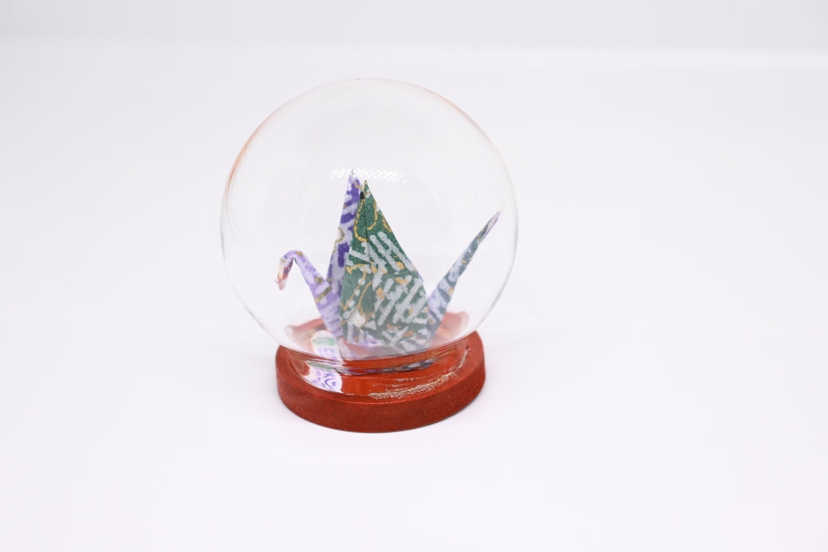 Origami bonsai grulla morada