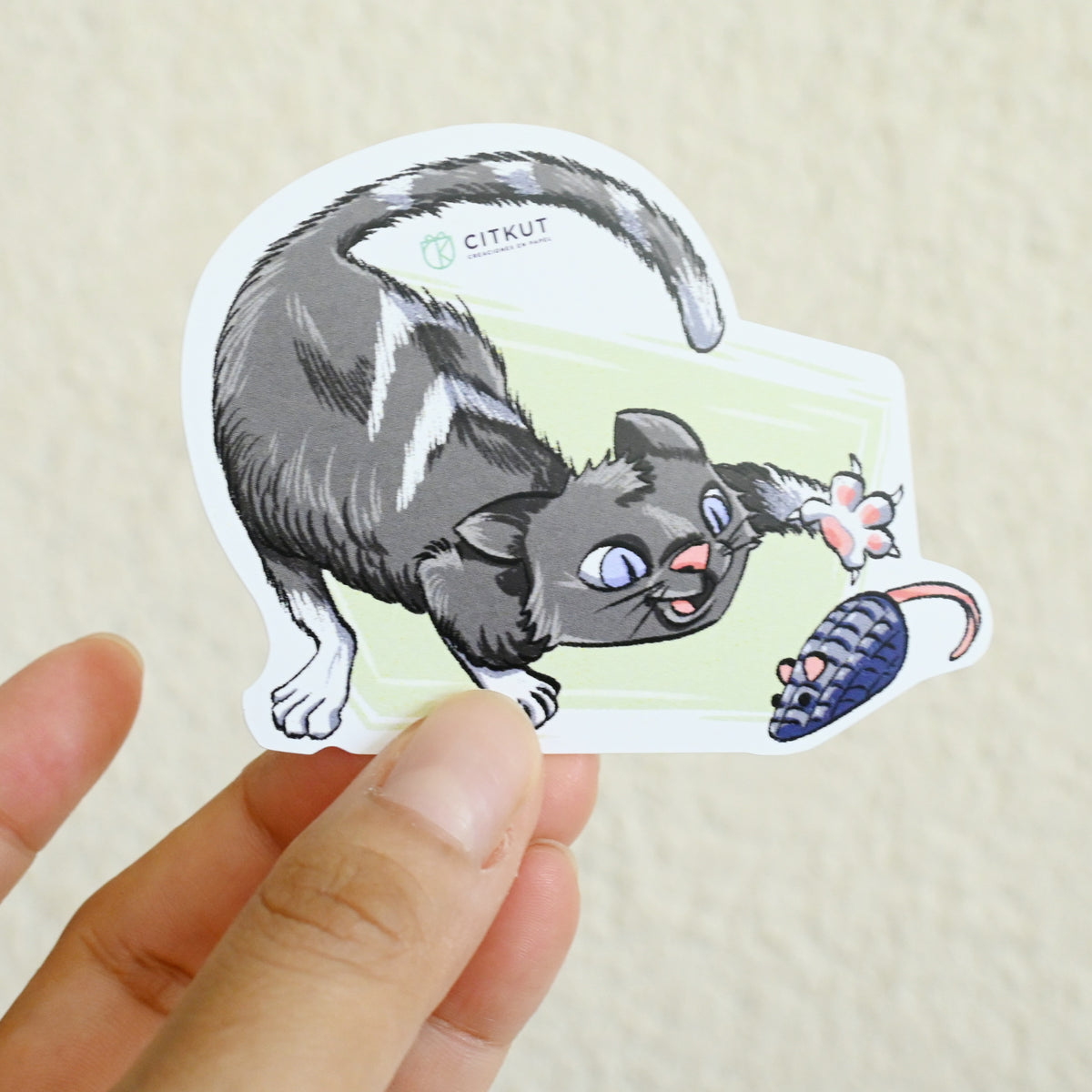 Paquete de 6 stickers de gatitos
