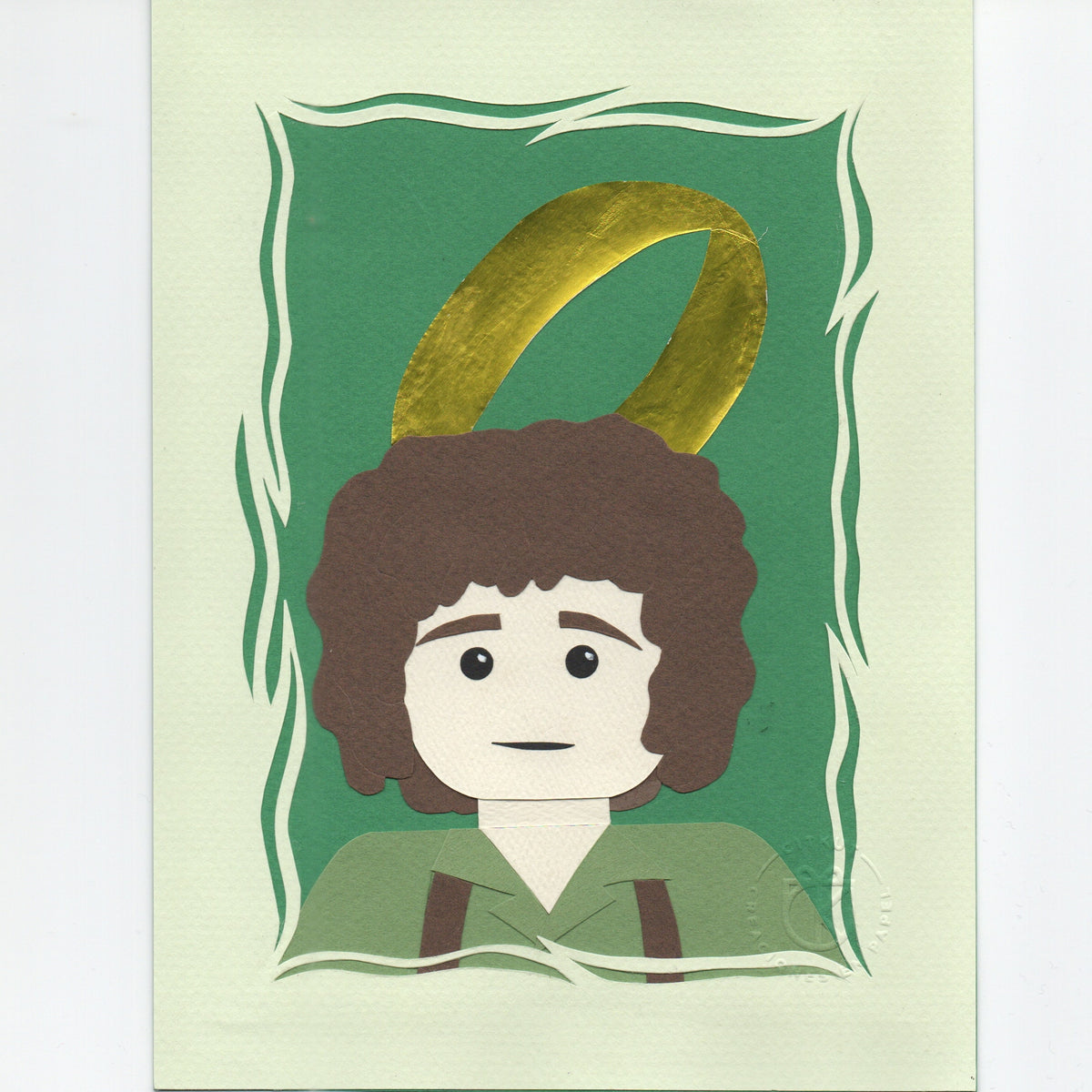 Paper art Frodo Lego